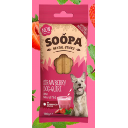 Soopa Dental stick - Strawberry Dog-Quiri (Kokos-Aardbei-Munt)